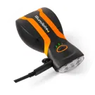 studio shot of illumbite hands-free flashlight charging showcasing led indicators 